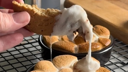 Gina Daly's sharing s'mores with biscuit dippers