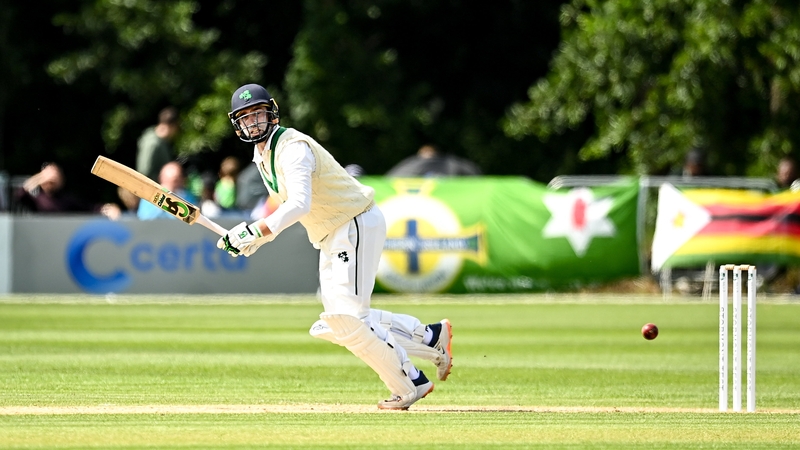 Andrew Balbirnie batting during Ireland's most recent home game, last July