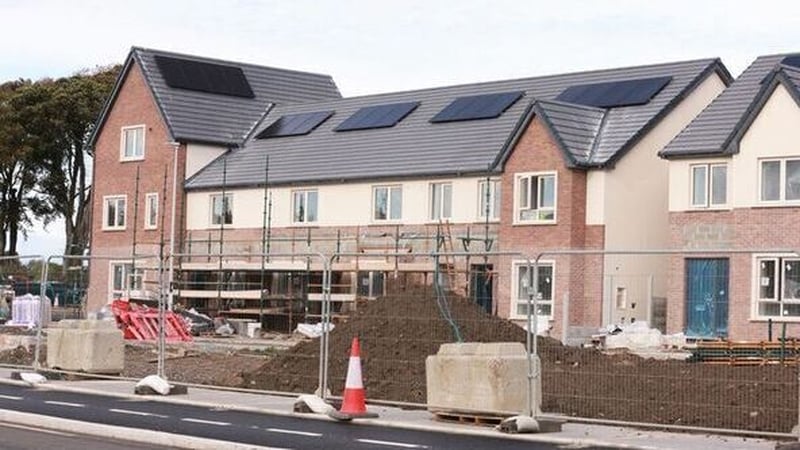 New houses with solar panels outside Newbridge, Co Kildare. Photo: Eamonn Farrell/RollingNews