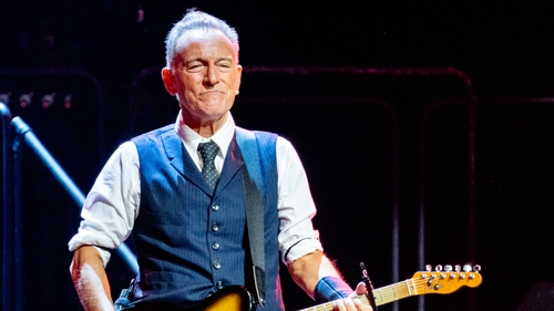 Bruce Springsteen performing in Manchester during the first night of The Land of Hopes and Dreams tour on 14 May