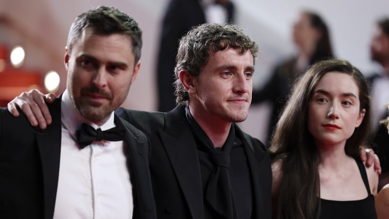 The History of Sound writer Ben Shattuck and Irish stars Paul Mescal and Emma Canning at the Cannes Film Festival