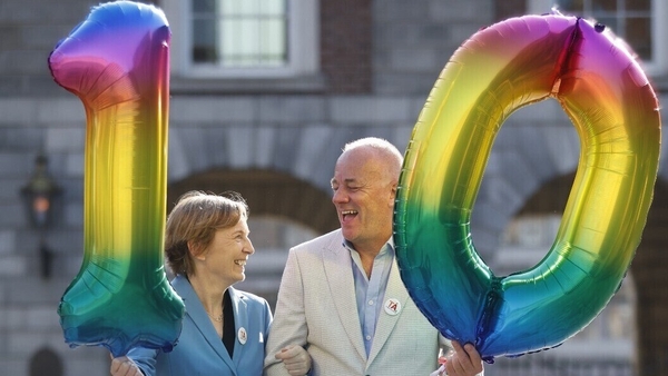 Paula Fagan and Brian Sheehan celebrate the 10th anniversary of Ireland voting in favour of allowing same-sex marriage