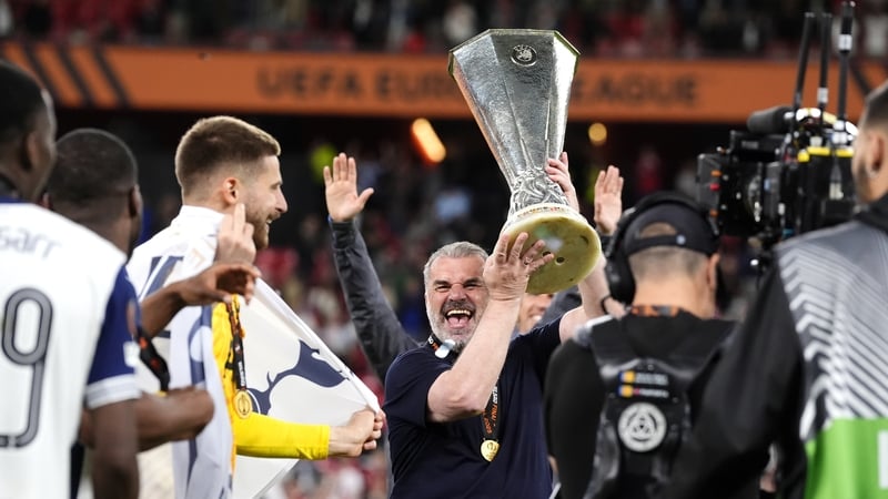 Postecoglou had previously said that he always delivers a trophy in his second season - and so it proved