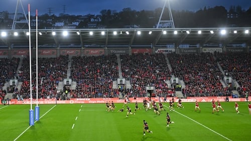 Munster played Crusaders in Páirc Ui Chaoimh in February 2024
