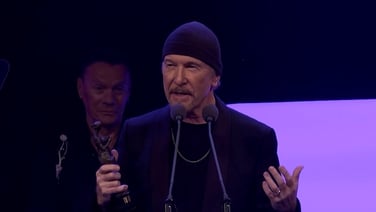 U2 honoured at the Ivor Novello Academy ceremony