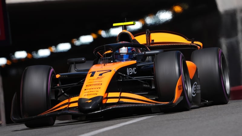 Alex Dunne exiting the Monaco tunnel during Friday's qualifying session