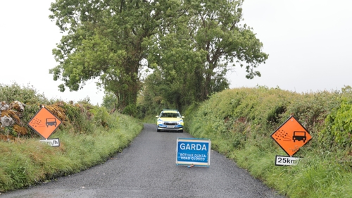The road is currently closed for a technical examination