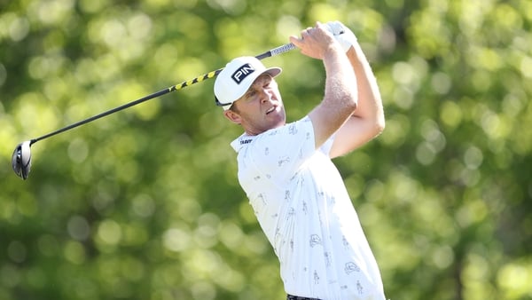 Seamus Power of Ireland plays his shot from the sixth tee during the second round of the Charles Schwab Challenge 2025 at Colonial Country Club on May 23, 2025 in Fort Worth, Texas.