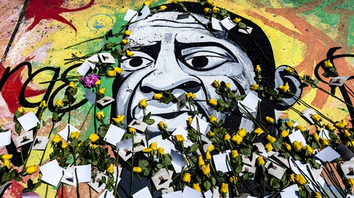 A mural of George Floyd at George Floyd Square
