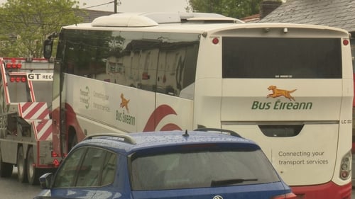The collision happened at about 12.20pm on Lower Main Street in Dunleer, Co Louth