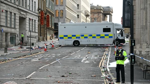 A police cordon remains in place on Water Street