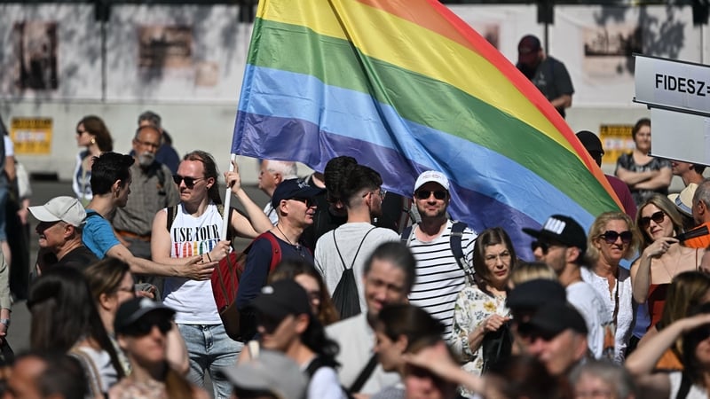rAecent protest against the LGBTQ+ policy of Hungary's Prime Minister Viktor Orban in Budapest