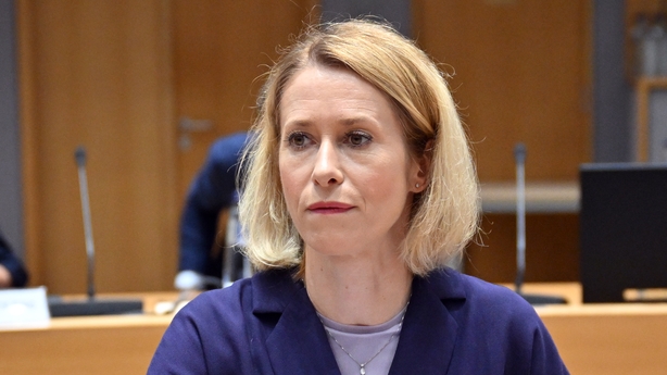 BRUSSELS, BELGIUM - MAY 26: EU High Representative for Foreign Affairs and Security Policy, Kaja Kallas attends to chair the EU Foreign Affairs Council in Brussels, Belgium on May 26, 2025. (Photo by Dursun Aydemir/Anadolu via Getty Images)