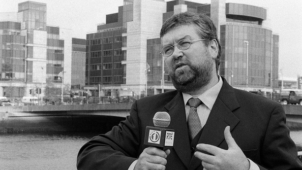 RTÉ broadcaster Joe Duffy outside Dublin's IFSC (International Financial Services Centre) circa May 2000