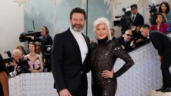 NEW YORK, NEW YORK - MAY 01: Hugh Jackman and Deborra-Lee Furness attend the 2023 Costume Institute Benefit celebrating "Karl Lagerfeld: A Line of Beauty" at Metropolitan Museum of Art on May 01, 2023 in New York City. (Photo by Taylor Hill/Getty Images)