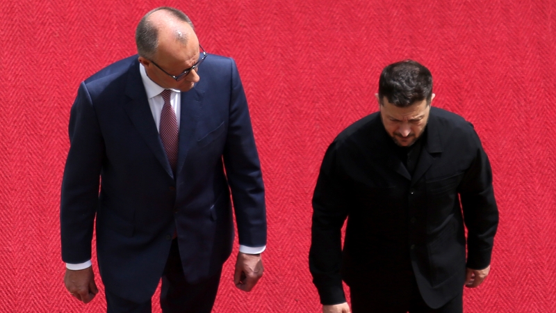 Friedrich Merz and Volodymyr Zelensky held a joint news conference in Berlin