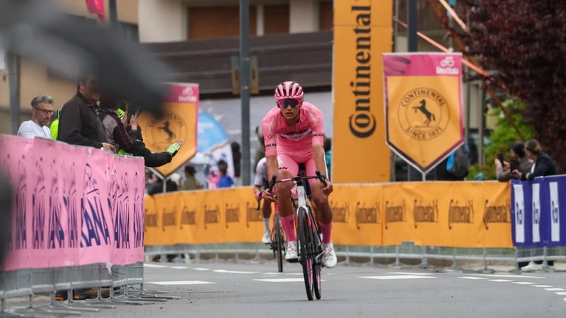 Isaac Del Toro in action during Stage 17