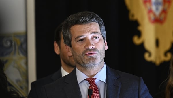 LISBON, PORTUGAL - MAY 20: Far-right Chega president André Ventura talks to journalists after being received in audience by Portuguese President Marcelo Rebelo de Sousa in Belem Presidential Palace two days after the 2025 Legislative Elections, on May 20,