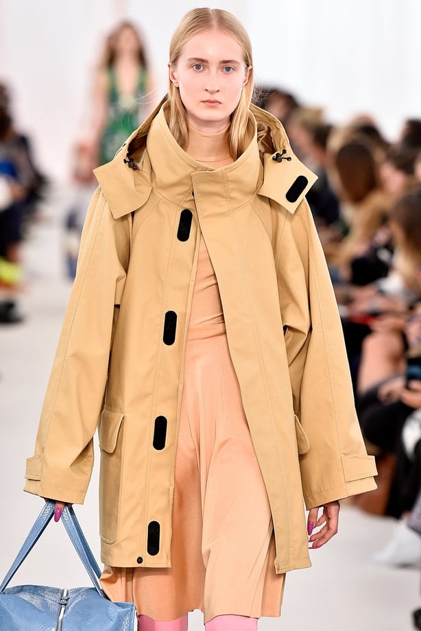 A model walks the runway during the Balenciaga show