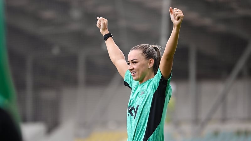 Katie McCabe featured in training on Thursday just days on from an intense Champions League final win with Arsenal