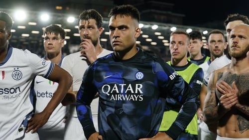 Inter captain Lautaro Martinez cannot hide his disappointment as Napoli pipped them to the Seire A title