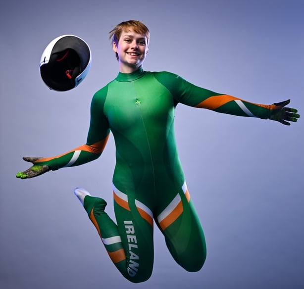 Team Ireland winter athletes gather for a team camp at the Sport Ireland Campus in Dublin ahead of the final qualification phase for the Milano Cortina 2026 Winter Olympic Games next February. In attendance is Luge athlete, Elsa Desmond.