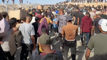 EBU: Thousands descend on aid distribution point near Rafah