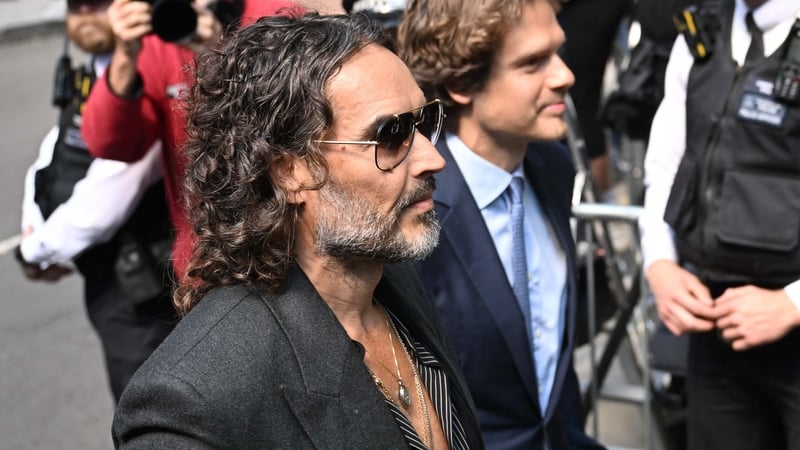 Russell Brand arriving at Southwark Crown Court in London today