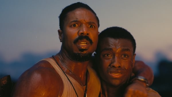 (L-R) Michael B Jordan and Miles Caton in Sinners