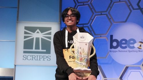 Faizan Zaki won the 97th Scripps National Spelling Bee after coming in second place last year