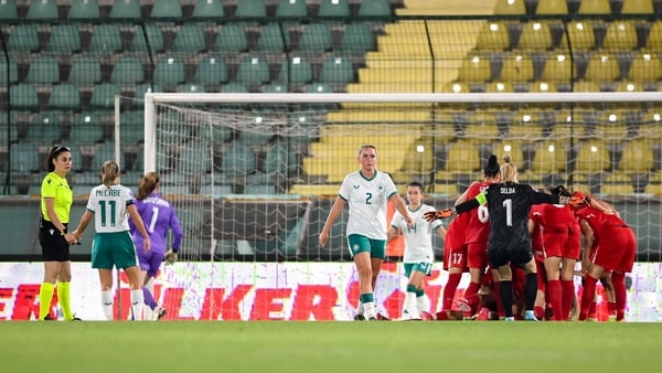 30 May 2025; Jessie Stapleton of Republic of Ireland, 2, reacts after Türkiye scored their first goal during the UEFA Women's Nations League, League B match between Türkiye and Republic of Ireland at Esenler Stadium in Istanbul, Türkiye. Photo by Stephen
