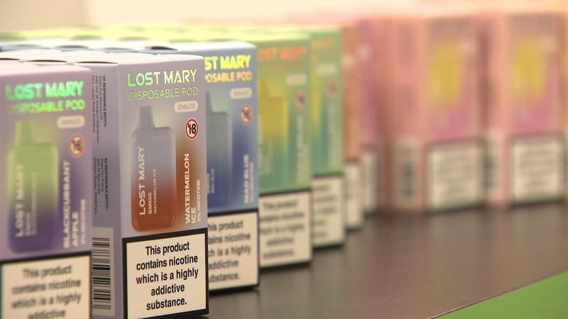 The new law in Northern Ireland makes it a criminal offence to sell or supply single-use vapes