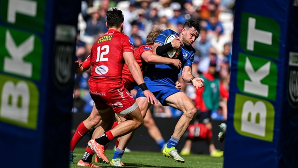 Hugo Keenan scored Leinster's fourth try