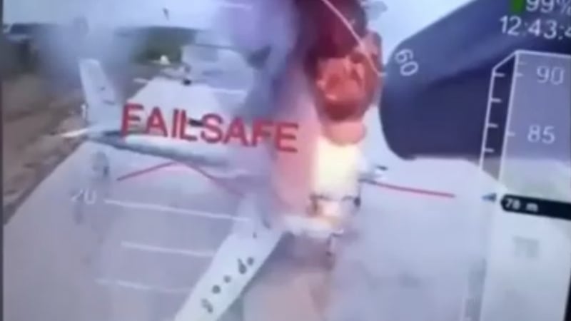 A Ukrainian drone strikes a Russian plane deep inside Russian territory (Ukrainian Security Service)