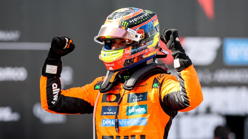 Oscar Piastri celebrates his victory