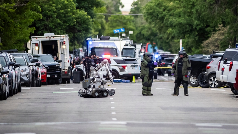 Bomb squads set up a staging area following the incident which the FBI is investigating as an act of terror