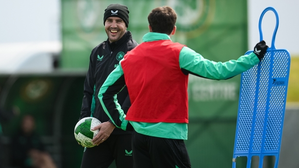 3 June 2025; Assistant head coach John O'Shea during a Republic of Ireland training session at the FAI National Training Centre in Abbotstown, Dublin. Photo by Ramsey Cardy/Sportsfile