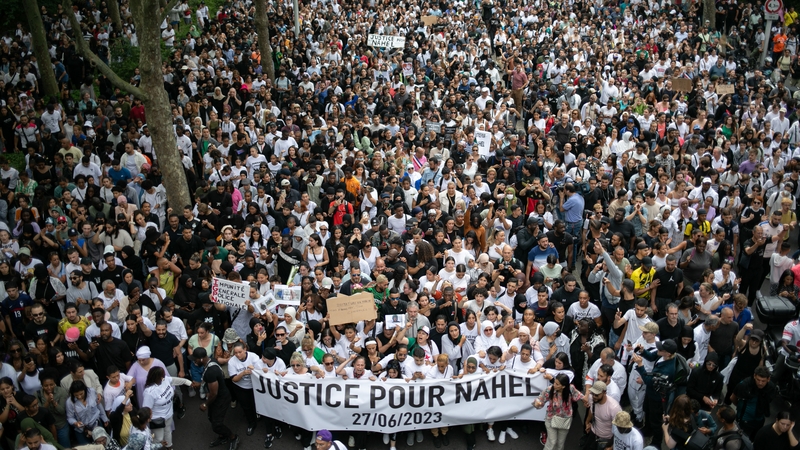 Thousands of people protested in Nanterre in the aftermath of Nahel M's killing