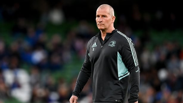 7 April 2023; Leinster senior coach Stuart Lancaster during the Heineken Champions Cup quarter-final match between Leinster and Leicester Tigers at the Aviva Stadium in Dublin. Photo by Ramsey Cardy/Sportsfile