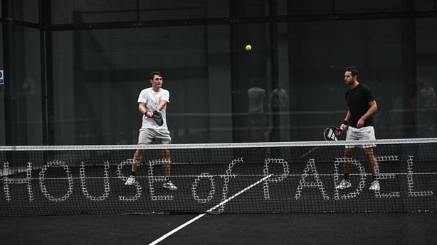 25 June 2024; Padel at House of Padel in Cookstown, Dublin. Photo by Harry Murphy/Sportsfile *** NO REPRODUCTION FEE ***