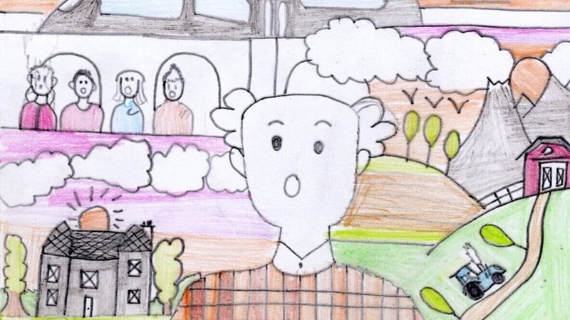 Harry drew this artwork for the radio dramas.