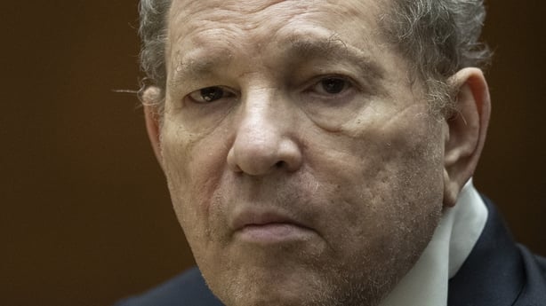 LOS ANGELES, CA - OCTOBER 04: Former film producer Harvey Weinstein appears in court at the Clara Shortridge Foltz Criminal Justice Center on October 4, 2022 in Los Angeles, California. Harvey Weinstein was extradited from New York to Los Angeles to face sex-related charges. (Photo by Etienne Lauren