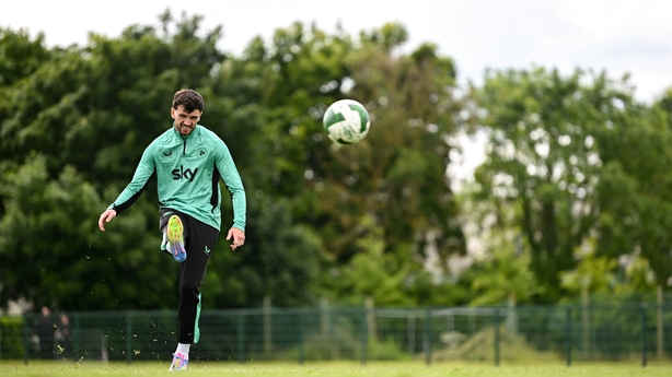 Troy Parrott during a Republic of Ireland training session at the FAI National Training Centre in Abbotstown, Dublin.