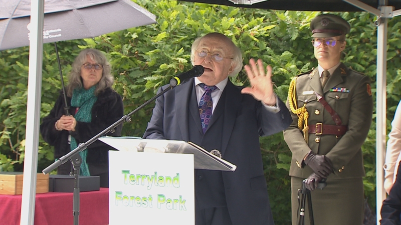 President Michael D Higgins was speaking in Galway at the commemoration of 25 years of Terryland Forest Park