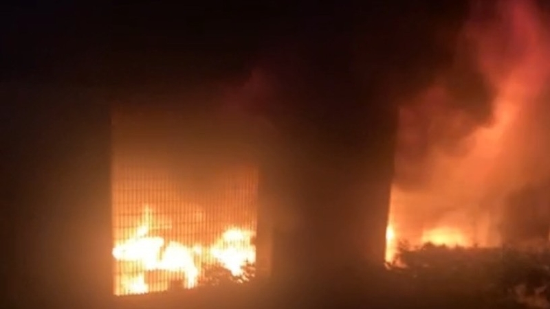 Gardaí are investigating criminal damage by fire following the incident in Hansfield