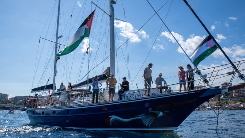 The Madleen en route to Gaza, where it hopes to deliver essential aid to the civilian population (Credit: Freedom Flotilla Coalition)
