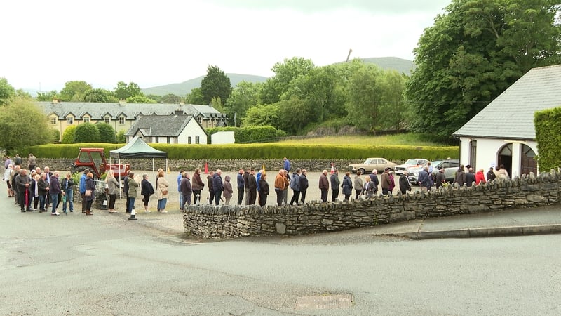 Hundreds of people queuing to pay their respects in Kenmare
