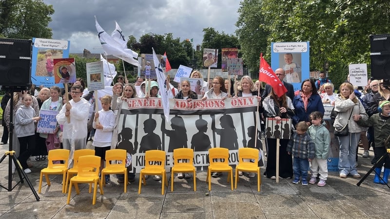 Parents, extended family members and children gathered at the Garden of Remembrance