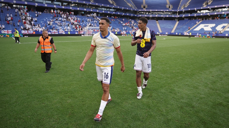 Trent Alexander-Arnold and Jude Bellingham leave the pitch after an uninspiring win over Andorra
