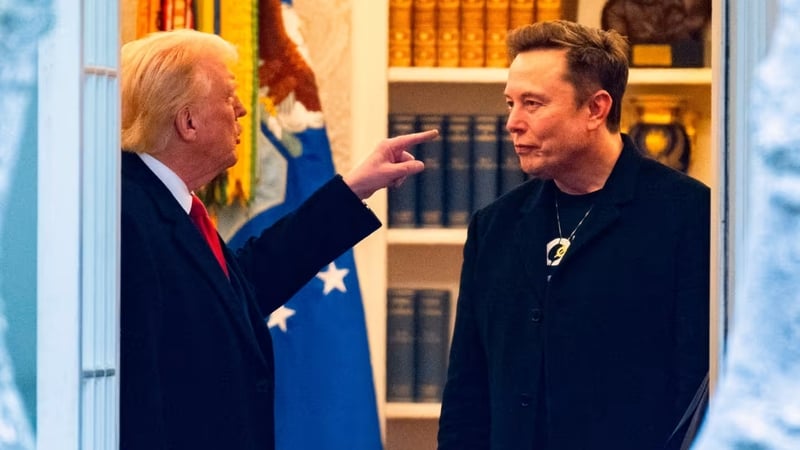 I'm right, you're wrong: Donald Trump and Elon Musk in the White House in better times. Photo: Roberto Schmidt/AFP/Getty Images